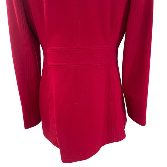 London Fog Red Wool Blend Peacoat Scarf Medium Women Winter Classic Trendy - Picture 12 of 12